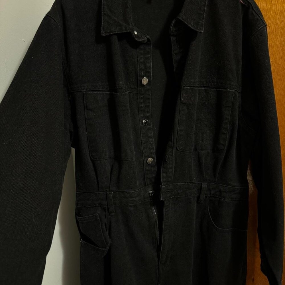 Black Denim Jumpsuit